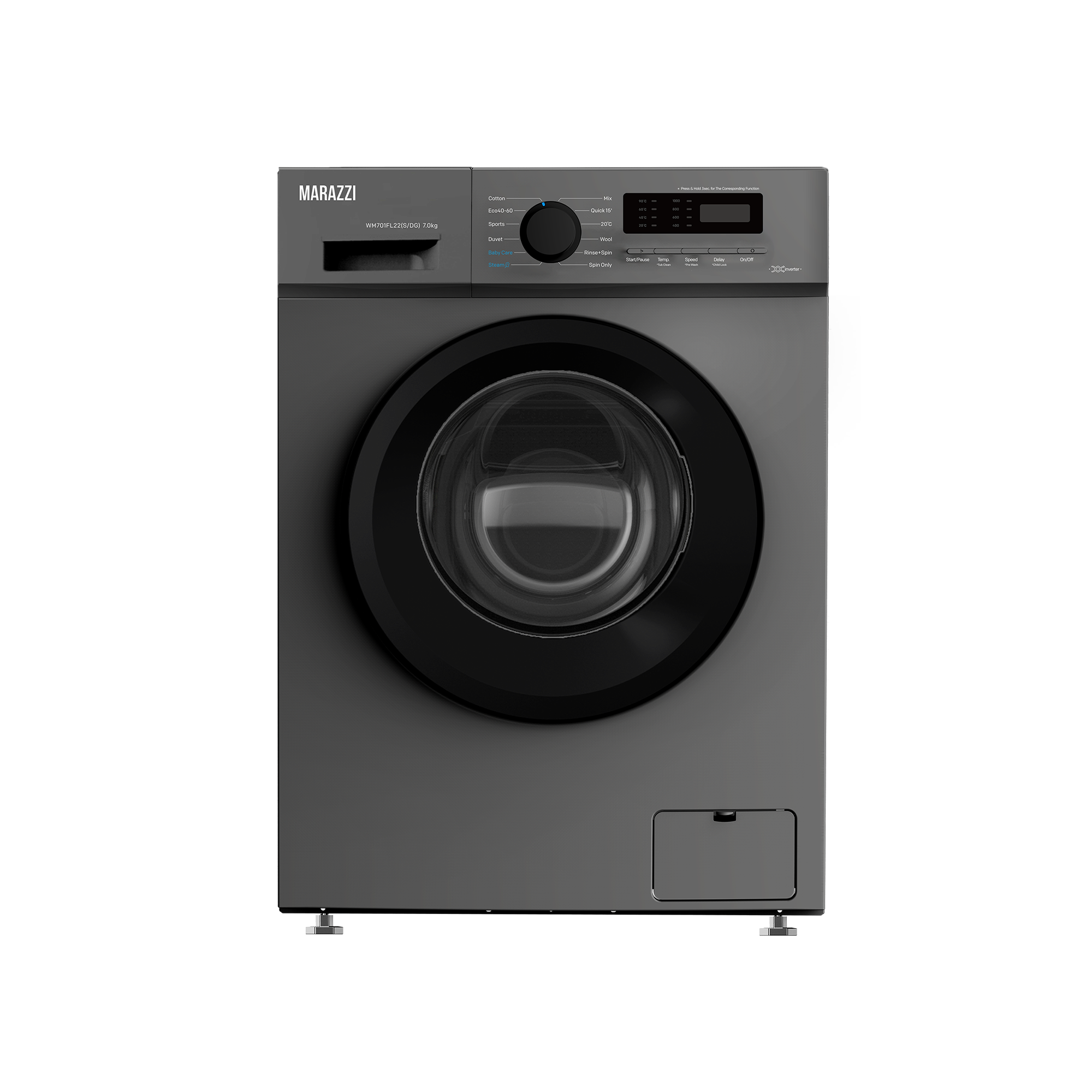 სარეცხი მანქანა MARAZZI WM701FL22(S/DG) ნაცრისფერი