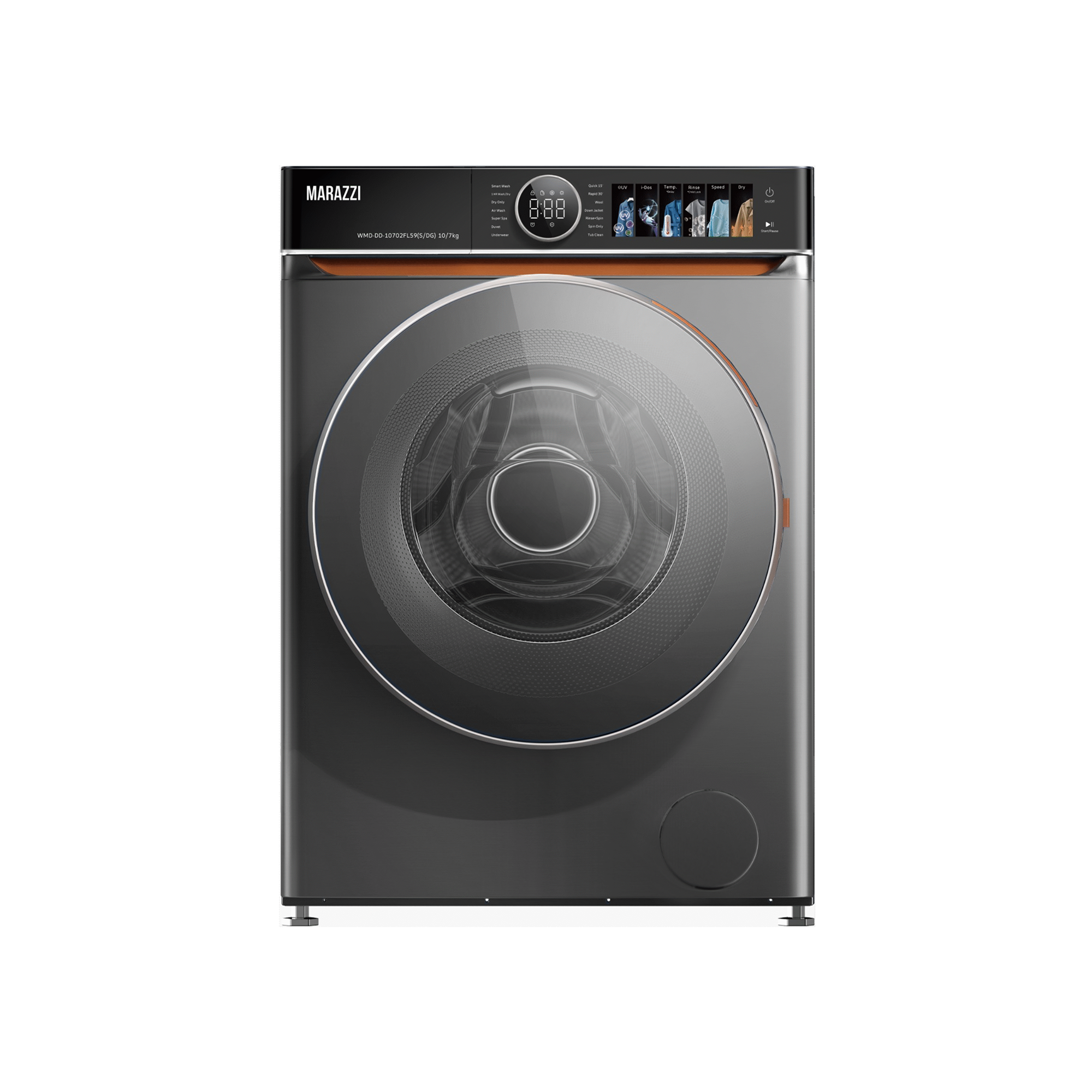 სარეცხი მანქანა საშრობით  Marazzi WMD-DD-10702FL59(S/DG) ნაცრისფერი