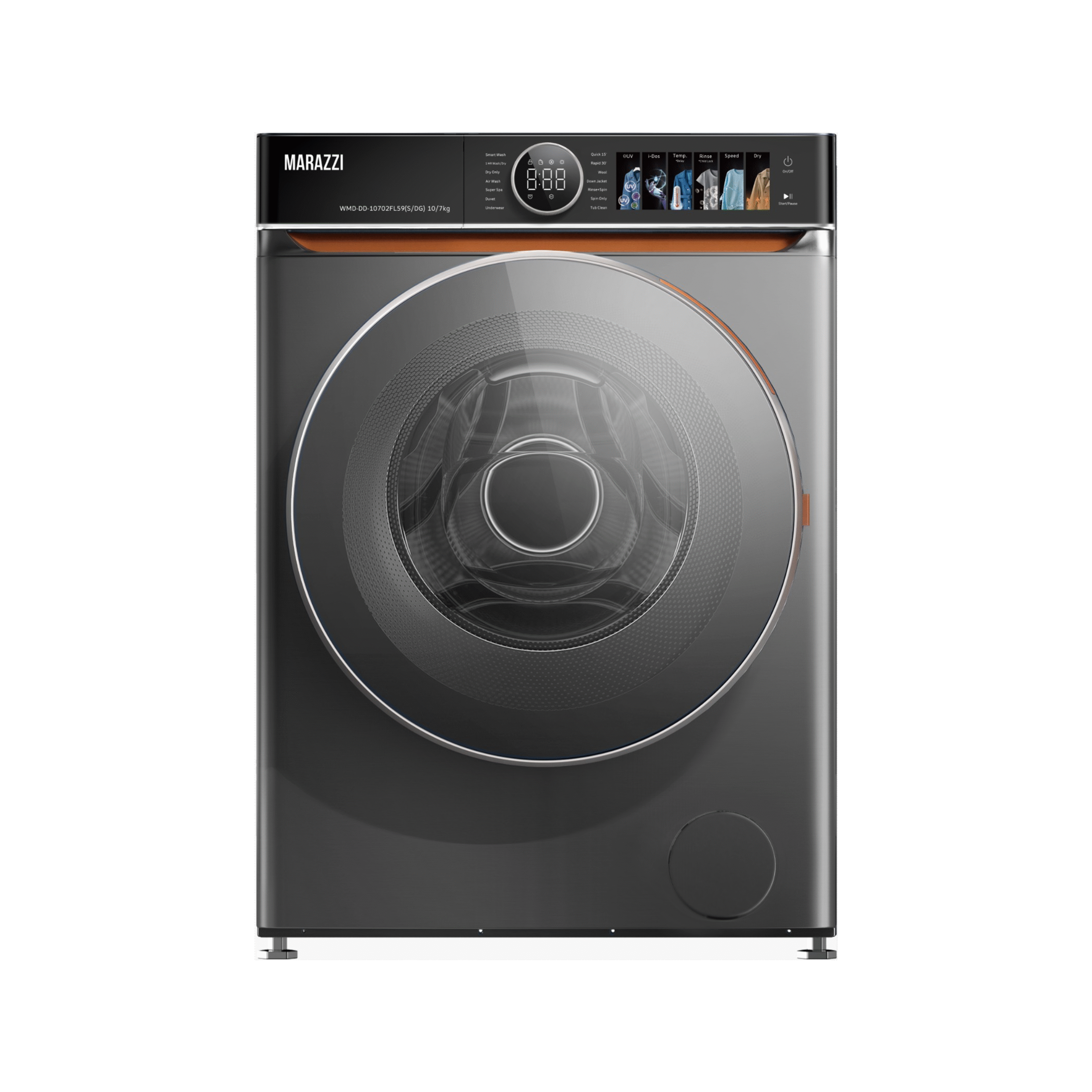 სარეცხი მანქანა საშრობით  Marazzi WMD-DD-10702FL59(S/DG) ნაცრისფერი